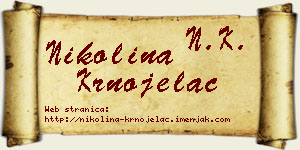 Nikolina Krnojelac vizit kartica